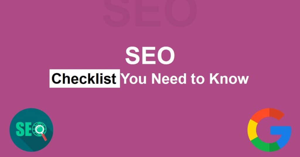 SEO checklist you need to know